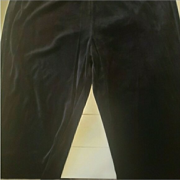 Calvin Klein Black Velvet Pants - Picture 3 of 4